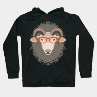 Ram Face with Glasses Hoodie